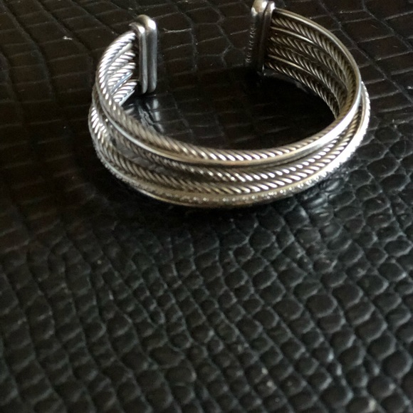David Yurman crossover 4-row cuff with diamonds - Picture 4 of 7